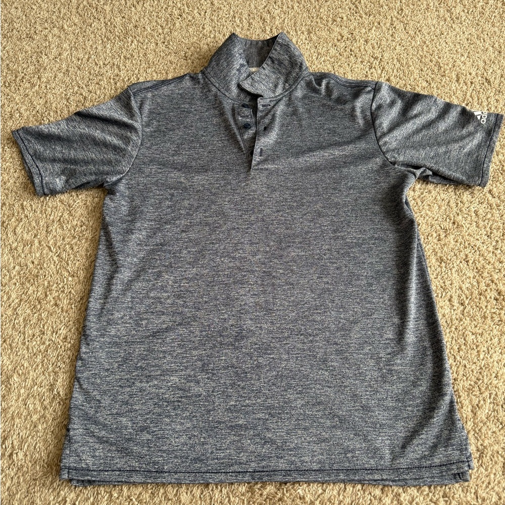 adidas Heathered Gray Golf Shirt